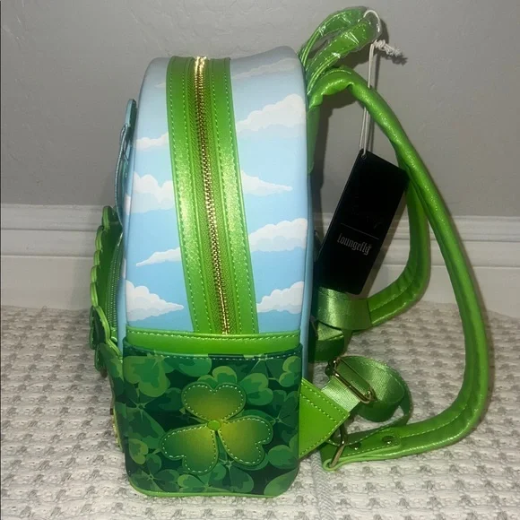 NWT Loungefly Disney Peter Pan Tinker Bell Clover Mini Backpack WEB EXCLUSIVE - Picture 7 of 10